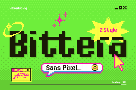 Bittera Regular: A Fresh Take on the 8-Bit Pixel Typeface