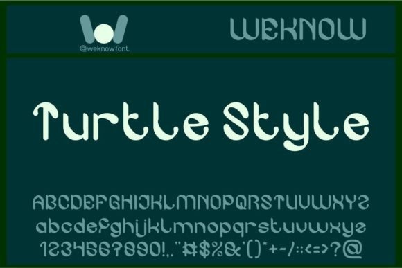 Discover the Whimsical Charm of the Turtle Style Typeface