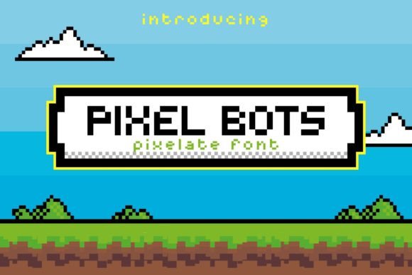 Pixel Bots: A Nostalgic Typeface for Modern Creative Projects