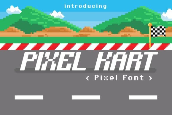 Pixel Kart: A Creative Font for Retro Game and Brand Design