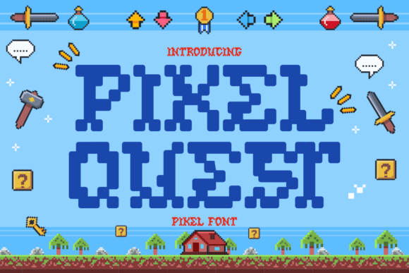 Pixel Quest: Unlocking Nostalgia with a Bold 8-Bit Typeface