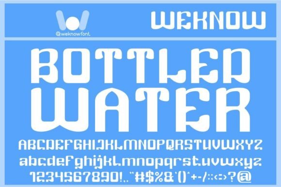 The Visual Poetry of Bottled Water: A Font for the Imaginative